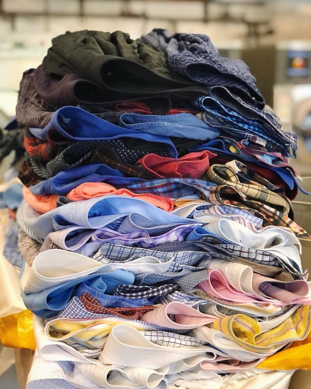 Our laundry shirt rainbow🌈 whether it’s solids, stripes, checks or prints our customer’s stand out in a crowd!