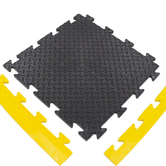Black Diamond Plate MotoMat For Your Factory