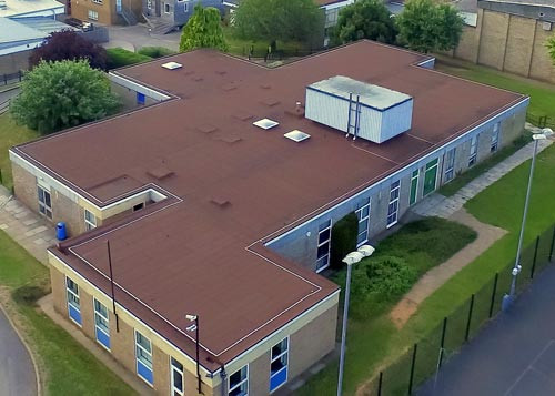 Built up felt roofing