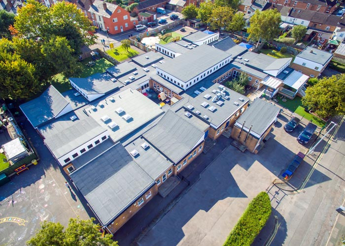 Built up felt roofing